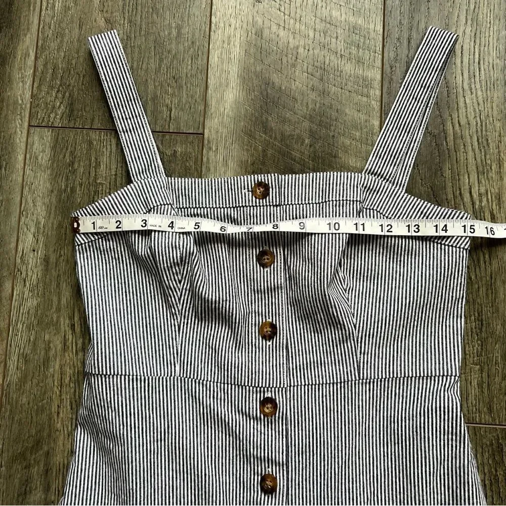 Hollister Pinstripe Button Down Striped Mini Dress Size Small - Picture 12 of 15